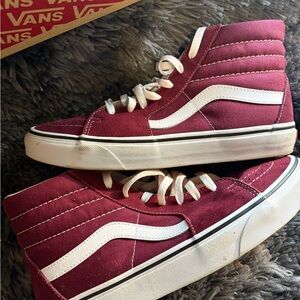 Vans Burgundy High-Top Sneakers